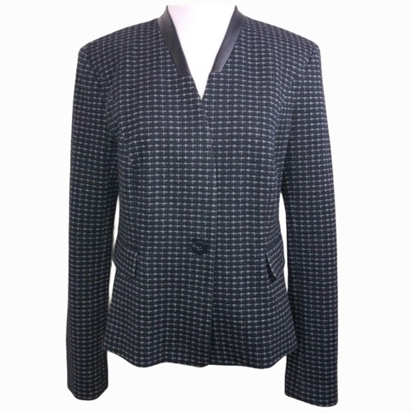 Classiques Entier Black White Tweed Blazer Lady Jacket M - Picture 1 of 14